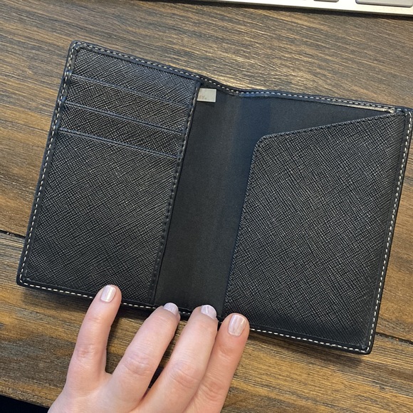 COACH Signature Passport Holder - Picture 2 of 3